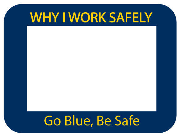 Custom Dry Erase Adhesive Workplace Safety Frames