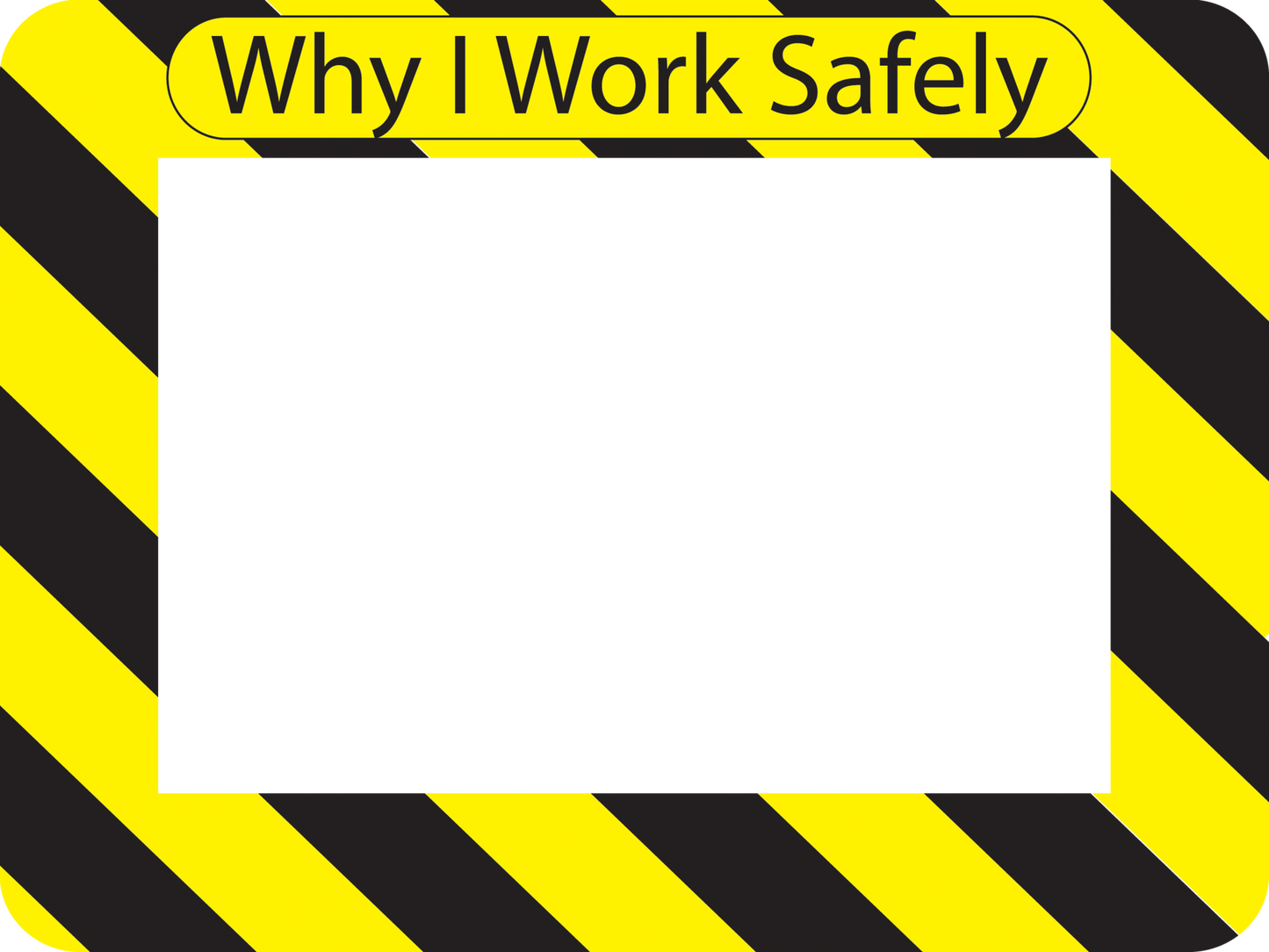 Custom Dry Erase Adhesive Workplace Safety Frames