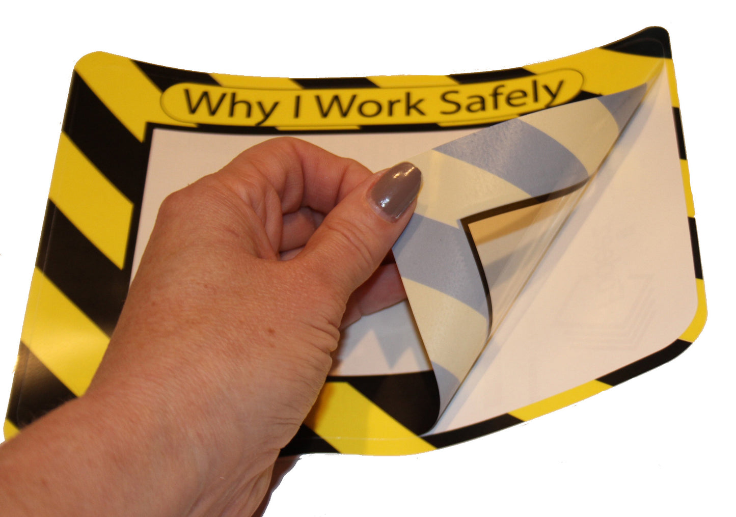 Custom Dry Erase Adhesive Workplace Safety Frames